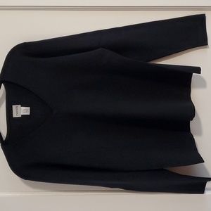 CHICO'S Silk Blend V-neck Long Sleeve Sweater